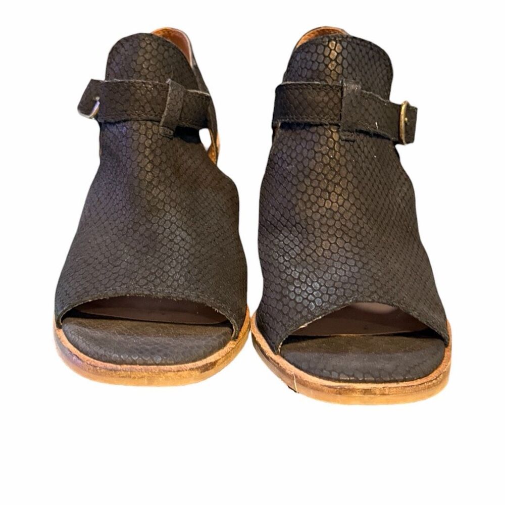 LUCKY BRAND Labradite Strappy Wedge Heel Sandals Black Size 8 - Picture 3 of 10
